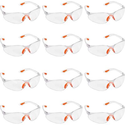 COOCHEER Confezione Da 12 Occhiali Di Sicurezza Trasparenti – Occhiali Di Sicurezza Con Lenti In Plastica, Ponte E Stanghette In Gomma Per Un Maggiore Comfort – Occhiali Dpi Trasparenti COOCHEER Confezione Da 12 Occhiali Di Sicurezza Trasparenti – Occhiali Di Sicurezza Con Lenti In Plastica, Ponte E Stanghette In Gomma Per Un Maggiore Comfort – Occhiali Dpi Trasparenti