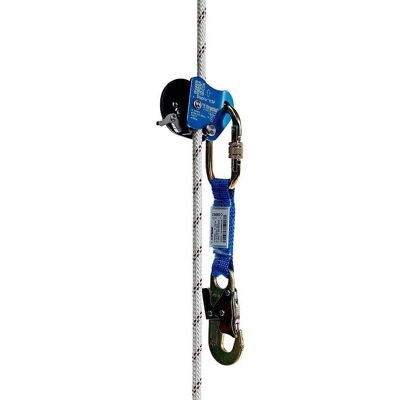TRACTEL Supporto Anticaduta Su Fune Automatico Max 100kg Stopfor K Con Connettore Blu Unico TRACTEL Supporto Anticaduta Su Fune Automatico Max 100kg Stopfor K Con Connettore Blu Unico