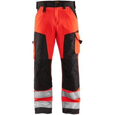 BLAKLADER Pantaloni Da Lavoro Ad Alta Visibilità 1566 - Rosso Fluorescente/nero S - Fr(40) - Se(c46) - Norme BLAKLADER Pantaloni Da Lavoro Ad Alta Visibilità 1566 - Rosso Fluorescente/nero S - Fr(40) - Se(c46) - Norme