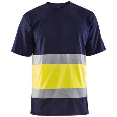 BLAKLADER Maglietta Da Lavoro Ad Alta Visibilità 3387 - Blu Navy/giallo Fluorescente Xxl BLAKLADER Maglietta Da Lavoro Ad Alta Visibilità 3387 - Blu Navy/giallo Fluorescente Xxl