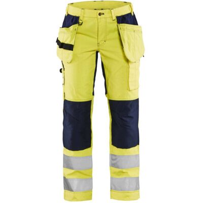 BLAKLADER Pantaloni Da Lavoro Ad Alta Visibilità Elasticizzati Donna 7163 - Giallo Fluorescente/navy Xl - Fr(46) - Se(c44) - Standard BLAKLADER Pantaloni Da Lavoro Ad Alta Visibilità Elasticizzati Donna 7163 - Giallo Fluorescente/navy Xl - Fr(46) - Se(c44) - Standard