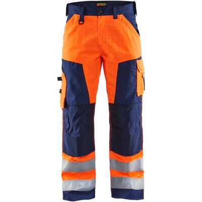 BLAKLADER Pantaloni Da Lavoro Ad Alta Visibilità 1566 - Arancione Fluorescente/marine Xl - Fr(48) - Se(c54) - Corti BLAKLADER Pantaloni Da Lavoro Ad Alta Visibilità 1566 - Arancione Fluorescente/marine Xl - Fr(48) - Se(c54) - Corti