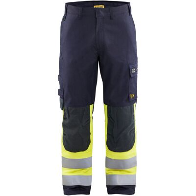 BLAKLADER Pantaloni Da Lavoro Multinormativi Inerenti 1488 - Blu Navy/giallo Fluorescente M - Fr(42) - Se(c48) - Corti BLAKLADER Pantaloni Da Lavoro Multinormativi Inerenti 1488 - Blu Navy/giallo Fluorescente M - Fr(42) - Se(c48) - Corti