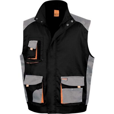 RESULT Gilet Da Lavoro Smanicato Multitasche Lite Nero / Grigio L RESULT Gilet Da Lavoro Smanicato Multitasche Lite Nero / Grigio L