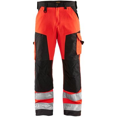 BLAKLADER Pantaloni Da Lavoro Ad Alta Visibilità 1566 - Rosso Fluorescente/nero 3xl - Fr(56) - Se(c62) - Norme BLAKLADER Pantaloni Da Lavoro Ad Alta Visibilità 1566 - Rosso Fluorescente/nero 3xl - Fr(56) - Se(c62) - Norme