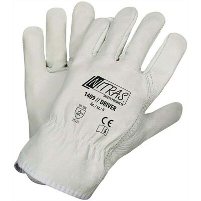 Nitras Guanti da lavoro - Pelle di mucca pieno fiore, Taglia 11, Grigio - Guanti da lavoro Nitras Guanti da lavoro - Pelle di mucca pieno fiore, Taglia 11, Grigio - Guanti da lavoro