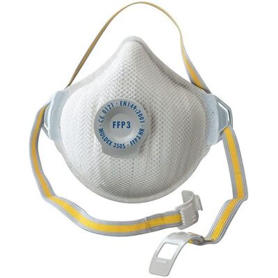 Moldex Maschera Antipolvere 3505, Valvola Di Sfiato, Ffp3 Nr (a 5) Moldex Maschera Antipolvere 3505, Valvola Di Sfiato, Ffp3 Nr (a 5)