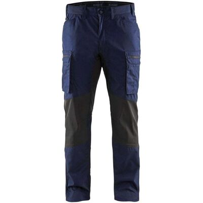 BLAKLADER Pantaloni Da Lavoro Elasticizzati 1459 - Blu Navy/nero Xl - Fr(48) - Se(c54) - Standard BLAKLADER Pantaloni Da Lavoro Elasticizzati 1459 - Blu Navy/nero Xl - Fr(48) - Se(c54) - Standard