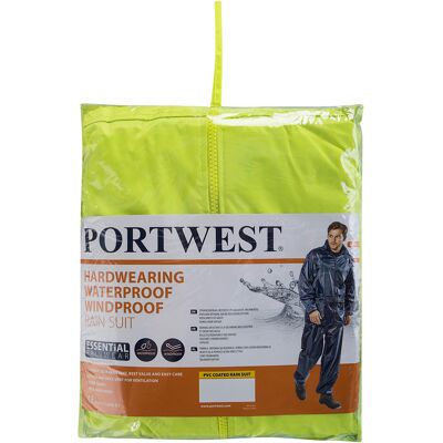 Completo Antipioggia Giallo 3XL Portwest - Abbigliamento da pioggia Completo Antipioggia Giallo 3XL Portwest - Abbigliamento da pioggia