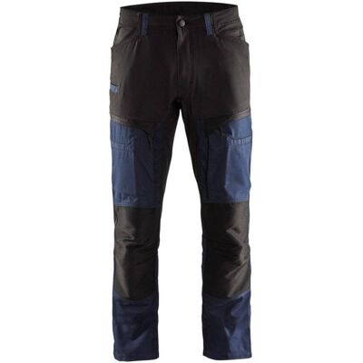 BLAKLADER Pantaloni Da Lavoro Elasticizzati 1456 - Blu Scuro/nero 3xl - Fr(54) - Se(c60) - Standard BLAKLADER Pantaloni Da Lavoro Elasticizzati 1456 - Blu Scuro/nero 3xl - Fr(54) - Se(c60) - Standard