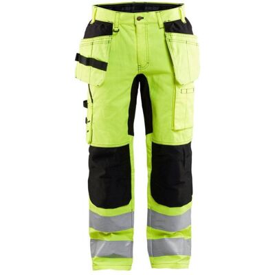 BLAKLADER Pantaloni Da Lavoro Ad Alta Visibilità Elasticizzati Artigianali 1552 - Giallo Fluorescente/nero 3xl - Fr(54) - Se(c60) - Norme BLAKLADER Pantaloni Da Lavoro Ad Alta Visibilità Elasticizzati Artigianali 1552 - Giallo Fluorescente/nero 3xl - Fr(54) - Se(c60) - Norme