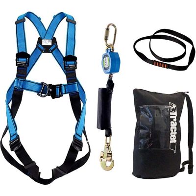 TRACTEL Kit Di Protezione Anticaduta Completo Per Manutenzione Industriale Max 150kg Blu M TRACTEL Kit Di Protezione Anticaduta Completo Per Manutenzione Industriale Max 150kg Blu M