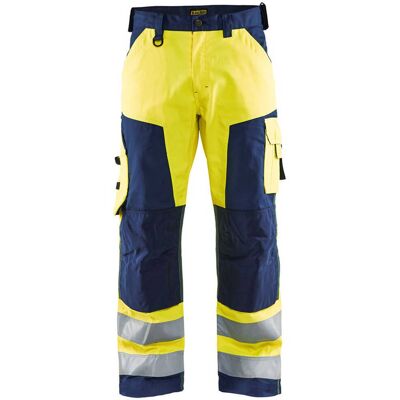 BLAKLADER Pantaloni Da Lavoro Ad Alta Visibilità 1566 - Giallo Fluorescente/marine 2xl - Fr(52) - Se(c58) - Norme BLAKLADER Pantaloni Da Lavoro Ad Alta Visibilità 1566 - Giallo Fluorescente/marine 2xl - Fr(52) - Se(c58) - Norme