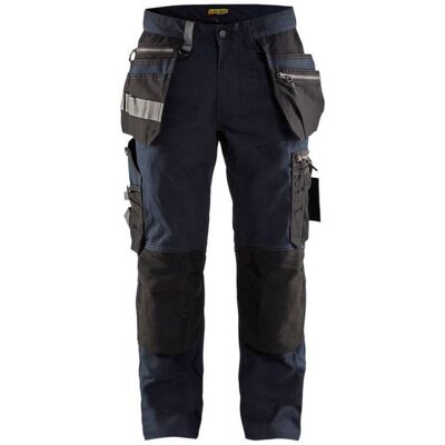 BLAKLADER Pantaloni Da Lavoro Elasticizzati Artigianali 1590 - Blu Scuro/nero M - Fr(42) - Se(c48) - Standard BLAKLADER Pantaloni Da Lavoro Elasticizzati Artigianali 1590 - Blu Scuro/nero M - Fr(42) - Se(c48) - Standard