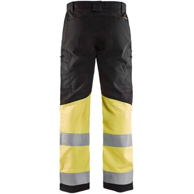 BLAKLADER Pantaloni Da Lavoro Ad Alta Visibilità Stretch 1551 - Nero/giallo Fluorescente Xs - Fr(38) - Se(c44) - Norme BLAKLADER Pantaloni Da Lavoro Ad Alta Visibilità Stretch 1551 - Nero/giallo Fluorescente Xs - Fr(38) - Se(c44) - Norme