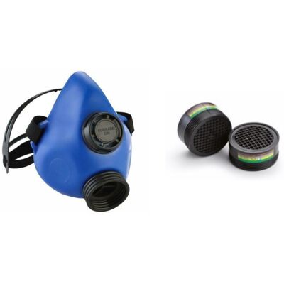 OEM Maschera Respiratore Con 2 Filtri Eurmask Per Polveri Gas Nocivi Sanificazione Made In Italy OEM Maschera Respiratore Con 2 Filtri Eurmask Per Polveri Gas Nocivi Sanificazione Made In Italy