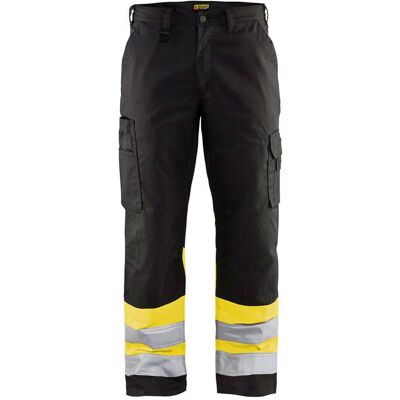BLAKLADER Pantaloni Da Lavoro Ad Alta Visibilità 1564 - Nero/giallo Fluorescente Xl - Fr(48) - Se(c54) - Norme BLAKLADER Pantaloni Da Lavoro Ad Alta Visibilità 1564 - Nero/giallo Fluorescente Xl - Fr(48) - Se(c54) - Norme