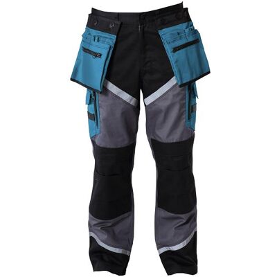 LAHTI PRO Pantaloni Neri, Grigi E Turchesi. Con Strisce Riflettenti. "3xl", Ce, Lahti LAHTI PRO Pantaloni Neri, Grigi E Turchesi. Con Strisce Riflettenti. "3xl", Ce, Lahti