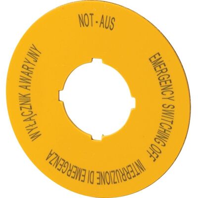 Eaton - M22-XBK5 - 60mm - Giallo - Interruttore di arresto d'emergenza Eaton - M22-XBK5 - 60mm - Giallo - Interruttore di arresto d'emergenza