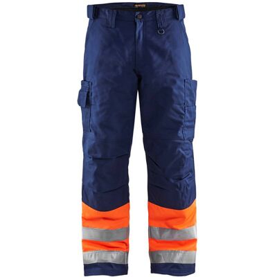 BLAKLADER Pantaloni Da Lavoro Ad Alta Visibilità Inverno 1862 - Arancione Fluorescente/marine M - Fr(44) - Se(c50) - Norme BLAKLADER Pantaloni Da Lavoro Ad Alta Visibilità Inverno 1862 - Arancione Fluorescente/marine M - Fr(44) - Se(c50) - Norme