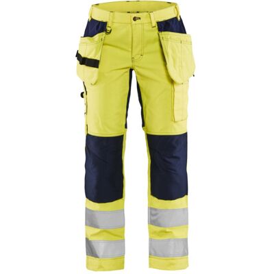 BLAKLADER Pantaloni Da Lavoro Ad Alta Visibilità Elasticizzati Donna 7163 - Giallo Fluorescente/navy L - Fr(44) - Se(c42) - Norme BLAKLADER Pantaloni Da Lavoro Ad Alta Visibilità Elasticizzati Donna 7163 - Giallo Fluorescente/navy L - Fr(44) - Se(c42) - Norme