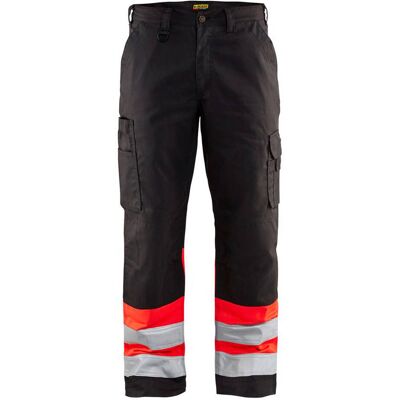 BLAKLADER Pantaloni Da Lavoro Ad Alta Visibilità 1564 - Nero/rosso Fluorescente L - Fr(46) - Se(c52) - Norme BLAKLADER Pantaloni Da Lavoro Ad Alta Visibilità 1564 - Nero/rosso Fluorescente L - Fr(46) - Se(c52) - Norme