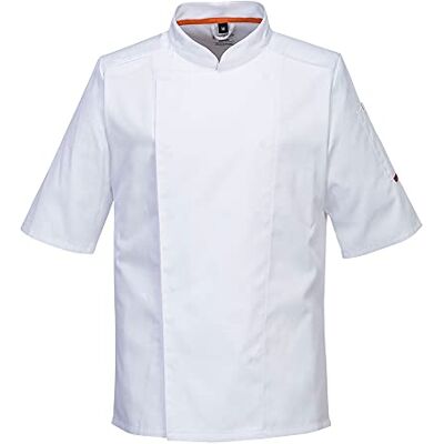 Portwest Giacca Da Cucina A Maniche Corte In Rete Traspirante Bianco S Portwest Giacca Da Cucina A Maniche Corte In Rete Traspirante Bianco S