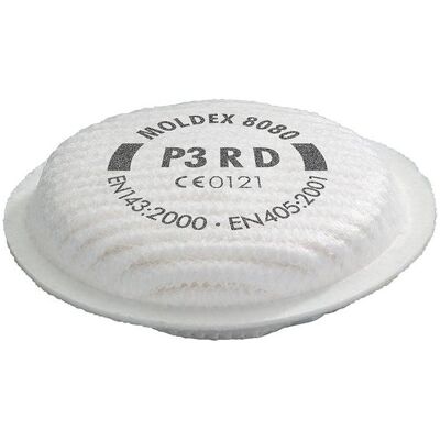 Moldex Filtri 8080, P3rd Per Serie5000 + 8000 (da 8) Moldex Filtri 8080, P3rd Per Serie5000 + 8000 (da 8)