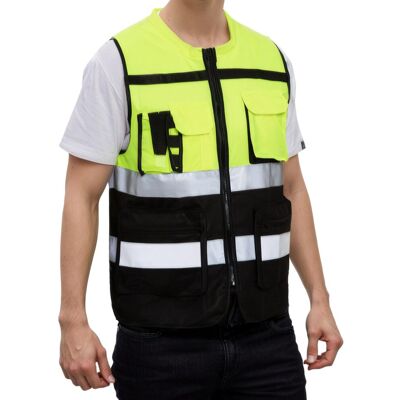 OEM Gilet Di Sicurezza Giallo/arancione, Gilet Da Lavoro Con Tasca Con Cerniera, Strisce Riflettenti, Abbigliamento Da Lavoro Traspirante, Sicurezza, Volontariato, Trasporto, Giallo OEM Gilet Di Sicurezza Giallo/arancione, Gilet Da Lavoro Con Tasca Con Cerniera, Strisce Riflettenti, Abbigliamento Da Lavoro Traspirante, Sicurezza, Volontariato, Trasporto, Giallo