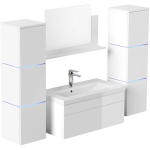 Home Deluxe - Set Completo Di Mobili Da Bagno Wangerooge Big Made In Germany Colore: Bianco, Taglia: Xl Home Deluxe - Set Completo Di Mobili Da Bagno Wangerooge Big Made In Germany Colore: Bianco, Taglia: Xl