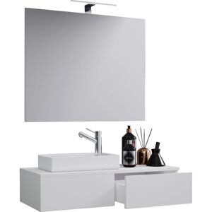 EBUY24 - Vcm Set 3 Pezzi Posto Lavanderia Per Gli Ospiti Wc Bagno Per Gli Ospiti Con Specchio Wc Lavabo Mobili Da Bagno Set Da Bagno - Gudas Sp (bianco) EBUY24 - Vcm Set 3 Pezzi Posto Lavanderia Per Gli Ospiti Wc Bagno Per Gli Ospiti Con Specchio Wc Lavabo Mobili Da Bagno Set Da Bagno - Gudas Sp (bianco)