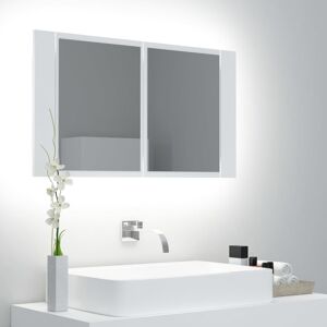 Armadio specchio bagno LED bianco vidaXL 80x12x45 cm Armadio specchio bagno LED bianco vidaXL 80x12x45 cm