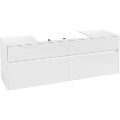 Villeroy & Boch Collaro Mobile Bagno - 4 Cassetti, 1600x548x500mm Bianco Villeroy & Boch Collaro Mobile Bagno - 4 Cassetti, 1600x548x500mm Bianco