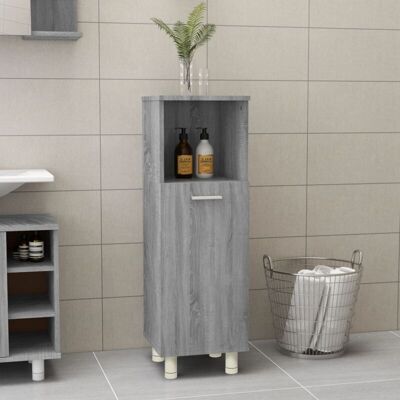 Armadio bagno grigio Sonoma di vidaXL in legno multistrato - Arredo bagno Armadio bagno grigio Sonoma di vidaXL in legno multistrato - Arredo bagno