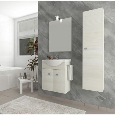 SAVINI - Composizione Zaffiro Rovere Bianco Cm.55 SAVINI - Composizione Zaffiro Rovere Bianco Cm.55