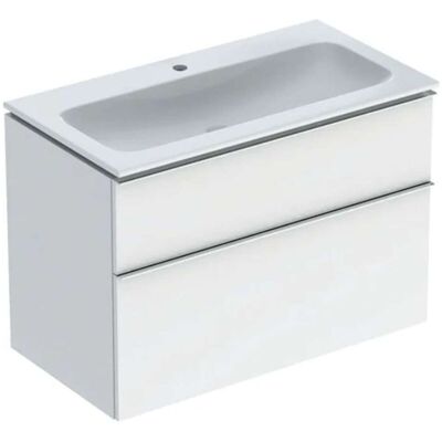 Set bagno sospeso Geberit iCon - 2 cassetti, bianco, 90cm Set bagno sospeso Geberit iCon - 2 cassetti, bianco, 90cm