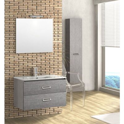 DIANHYDRO Composizione Mobile Bagno 90 Cm Bianco Fantasy Grigio DIANHYDRO Composizione Mobile Bagno 90 Cm Bianco Fantasy Grigio