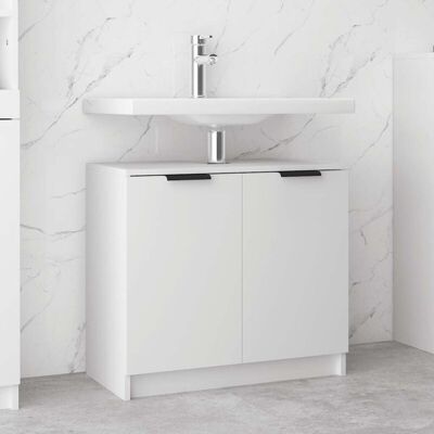 Armadio bagno bianco vidaXL in multistrato - 64,5x33,5x59 cm Armadio bagno bianco vidaXL in multistrato - 64,5x33,5x59 cm