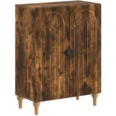 VIDAXL Mobiletto Da Bagno Alkmaar Rovere Fumo 59,5 X 31 X 80 Cm VIDAXL Mobiletto Da Bagno Alkmaar Rovere Fumo 59,5 X 31 X 80 Cm
