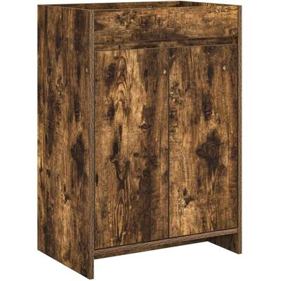 VIDAXL Mobiletto Da Bagno Sotto Lavabo Rovere Fumo 56 X 37,5 X 81 Cm VIDAXL Mobiletto Da Bagno Sotto Lavabo Rovere Fumo 56 X 37,5 X 81 Cm
