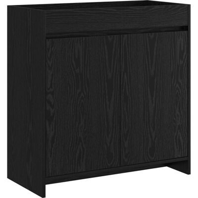 VIDAXL Mobiletto Da Bagno Sotto Lavabo Rovere Nero 78,5 X 37,5 X 81 Cm VIDAXL Mobiletto Da Bagno Sotto Lavabo Rovere Nero 78,5 X 37,5 X 81 Cm