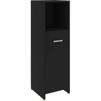 HELLOSHOP26 Elegante Mobiletto Da Bagno Con Ripiani 30 X 30 X 95 Cm In Legno Composito Nero 020047713 HELLOSHOP26 Elegante Mobiletto Da Bagno Con Ripiani 30 X 30 X 95 Cm In Legno Composito Nero 020047713