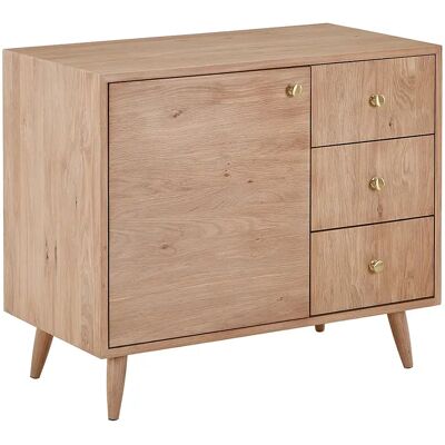 Unique Mobile Sotto Lavabo In Rovere Massello -naturale Chiaro 93 Cm - Zareno Unique Mobile Sotto Lavabo In Rovere Massello -naturale Chiaro 93 Cm - Zareno