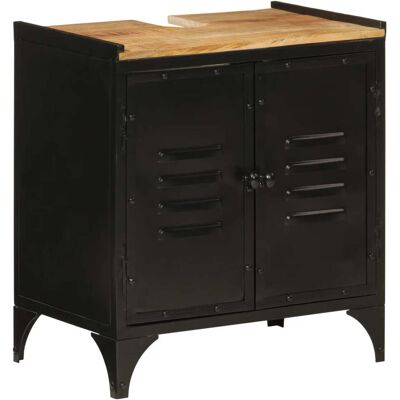 HELLOSHOP26 Mobile Lavabo Di Design Salvaziobagno Bagno 55 X 35 X 60 Cm In Ferro Marrone 020047345 HELLOSHOP26 Mobile Lavabo Di Design Salvaziobagno Bagno 55 X 35 X 60 Cm In Ferro Marrone 020047345