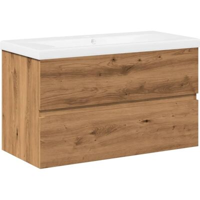 HELLOSHOP26 Pratico Mobile Lavabo Con Portaoggetti A Parete 80 X 38,5 X 45 Cm In Legno Multistrato Rovere Artigianale 020055849 HELLOSHOP26 Pratico Mobile Lavabo Con Portaoggetti A Parete 80 X 38,5 X 45 Cm In Legno Multistrato Rovere Artigianale 020055849