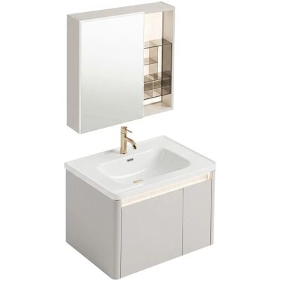 REA Set Di Mobili Da Bagno Con Lavabo De07-60 Beige 60cm REA Set Di Mobili Da Bagno Con Lavabo De07-60 Beige 60cm