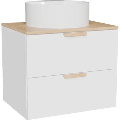 Unique Mobile Bagno Sospeso Con Lavabo Da Appoggio Rotondo Bianco L60 Cm – Avoreli Unique Mobile Bagno Sospeso Con Lavabo Da Appoggio Rotondo Bianco L60 Cm – Avoreli