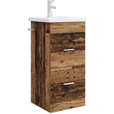 VIDAXL Mobile Da Bagno Con Lavabo Legno Antico 42 X 40 X 84,5 Cm VIDAXL Mobile Da Bagno Con Lavabo Legno Antico 42 X 40 X 84,5 Cm