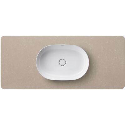 Console Duravit Luv in pietra di quarzo - Rettangolare, Struttura Sabbia, 1388mm Console Duravit Luv in pietra di quarzo - Rettangolare, Struttura Sabbia, 1388mm