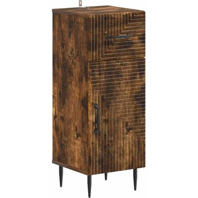 VIDAXL Mobiletto Da Bagno Haarlem Rovere Fumo 30 X 31 X 80 Cm VIDAXL Mobiletto Da Bagno Haarlem Rovere Fumo 30 X 31 X 80 Cm